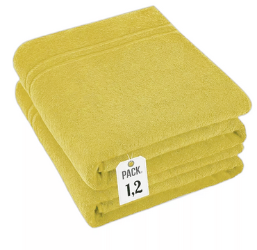 Pack of 2 Extra Large Super Jumbo Bath Sheets 100% Egyptian Cotton Super Soft Luxury Towel (100 x 200 cm) Towelsworld